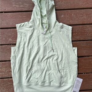 Lululemon French Terry Sleeveless Hoodie in Mint Green